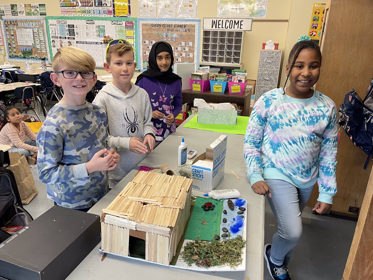 BarnumWoods's tweet photo. Iroquois Fun in 4th Grade @BarnumWoods! 4th Grade students used their imagination, along with all of the knowledge they gained after studying the Iroquois Nation in Social Studies, to create impressive longhouses that were displayed for all to enjoy! @emeadowschools @MsKatz255 https://t.co/BeCfsY8NY7