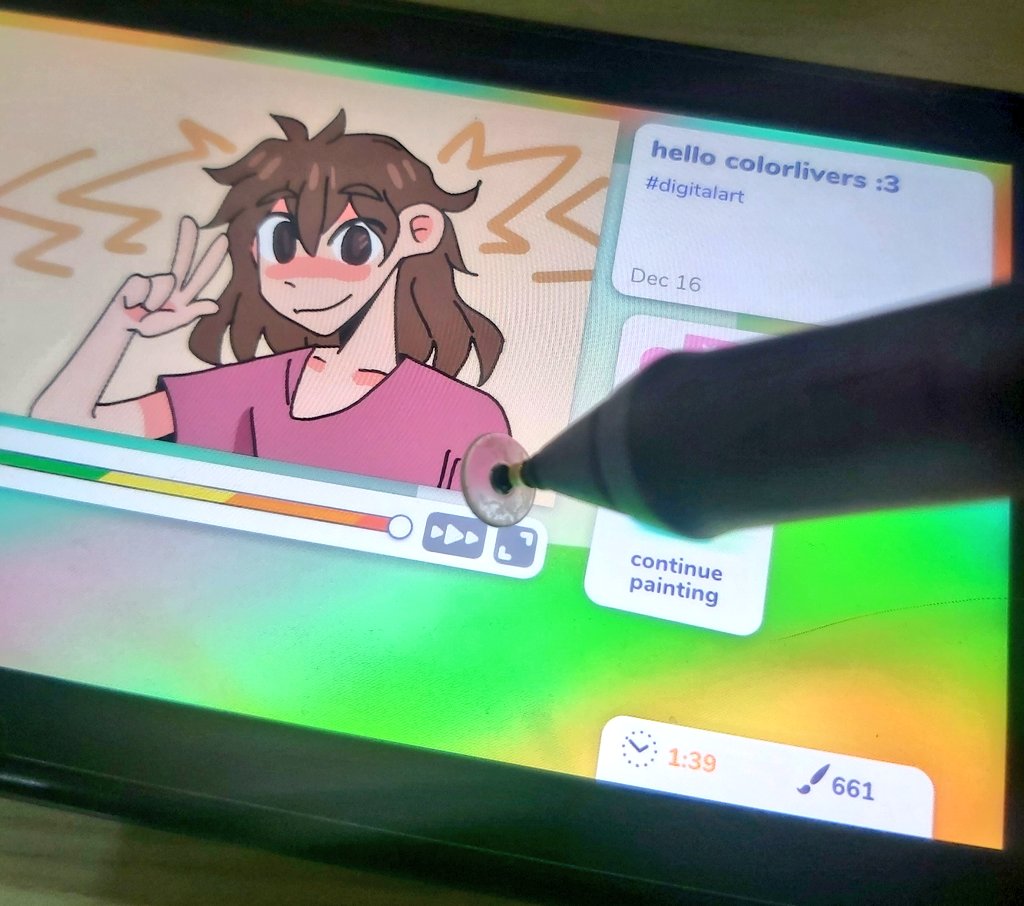 maerflowers's tweet photo. @VicFeelsPainn HEHEHEHE EU USEI HACK!!! Eu ganhei o colors live um programinha de desenho pro switch que vem com caneta! https://t.co/FmMZq0yvs7