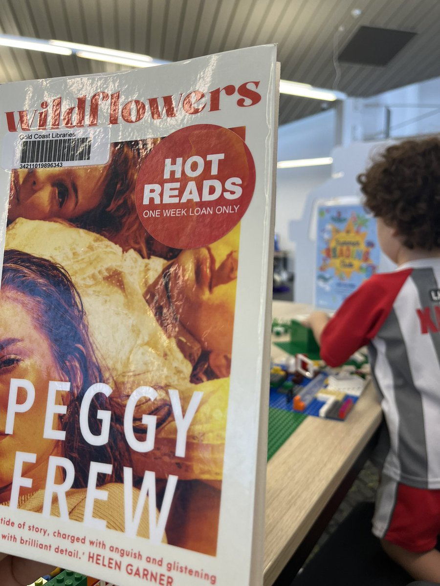 Came to the library to return books &amp; this cover caught my eye. Now I’m still at the library reading as I can’t put it down. Love when you “discover” an author new to you. My little one is engrossed with the library’s Lego #librariesrule