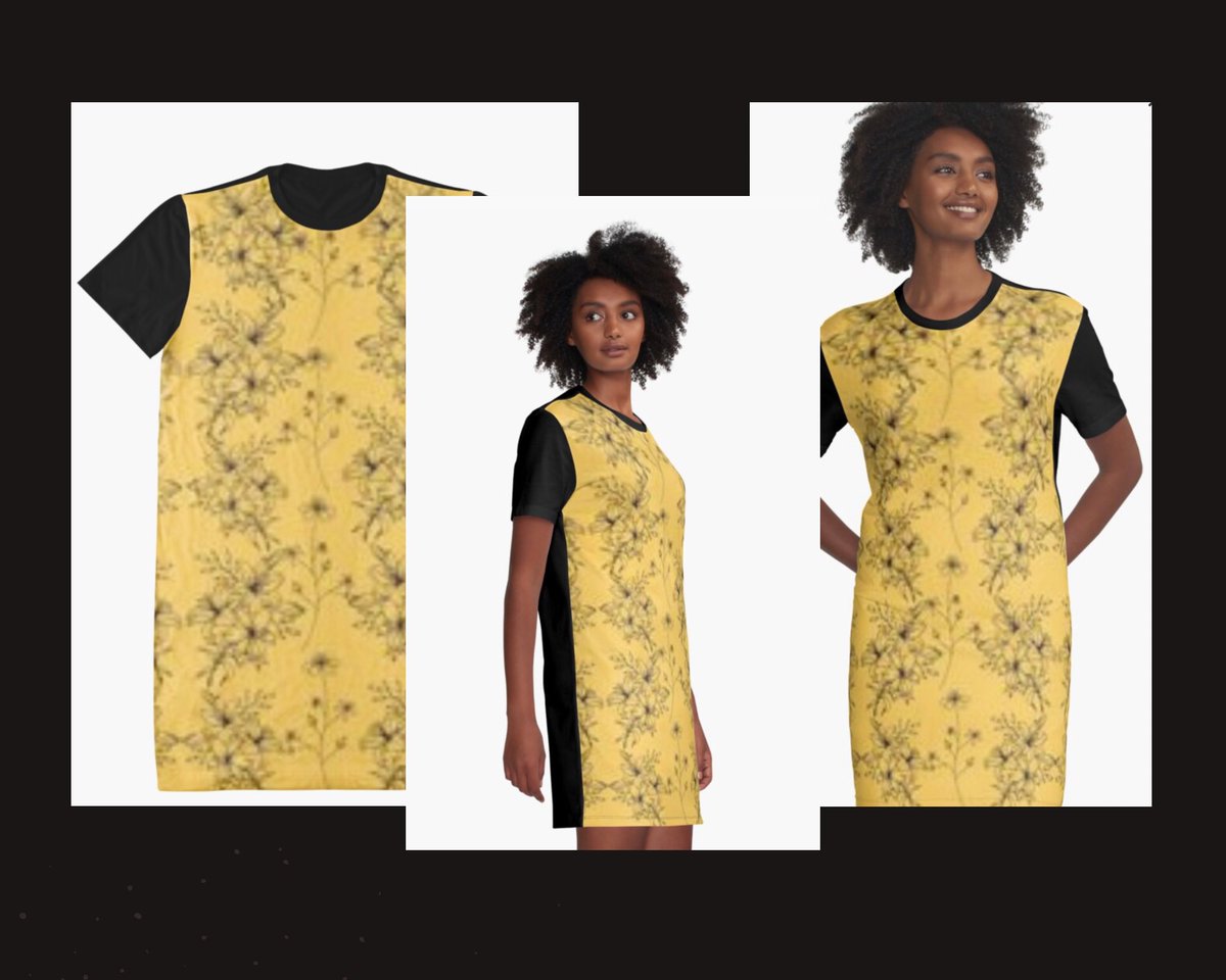 rmdscreations's tweet photo. #redbubble #rmdscreations #summertime #yellow #gold #vines #floraldesign #teedress #casual #dress #colour #bright #sunny - see shop item link in comments ⭐️ https://t.co/roW7iab8GG