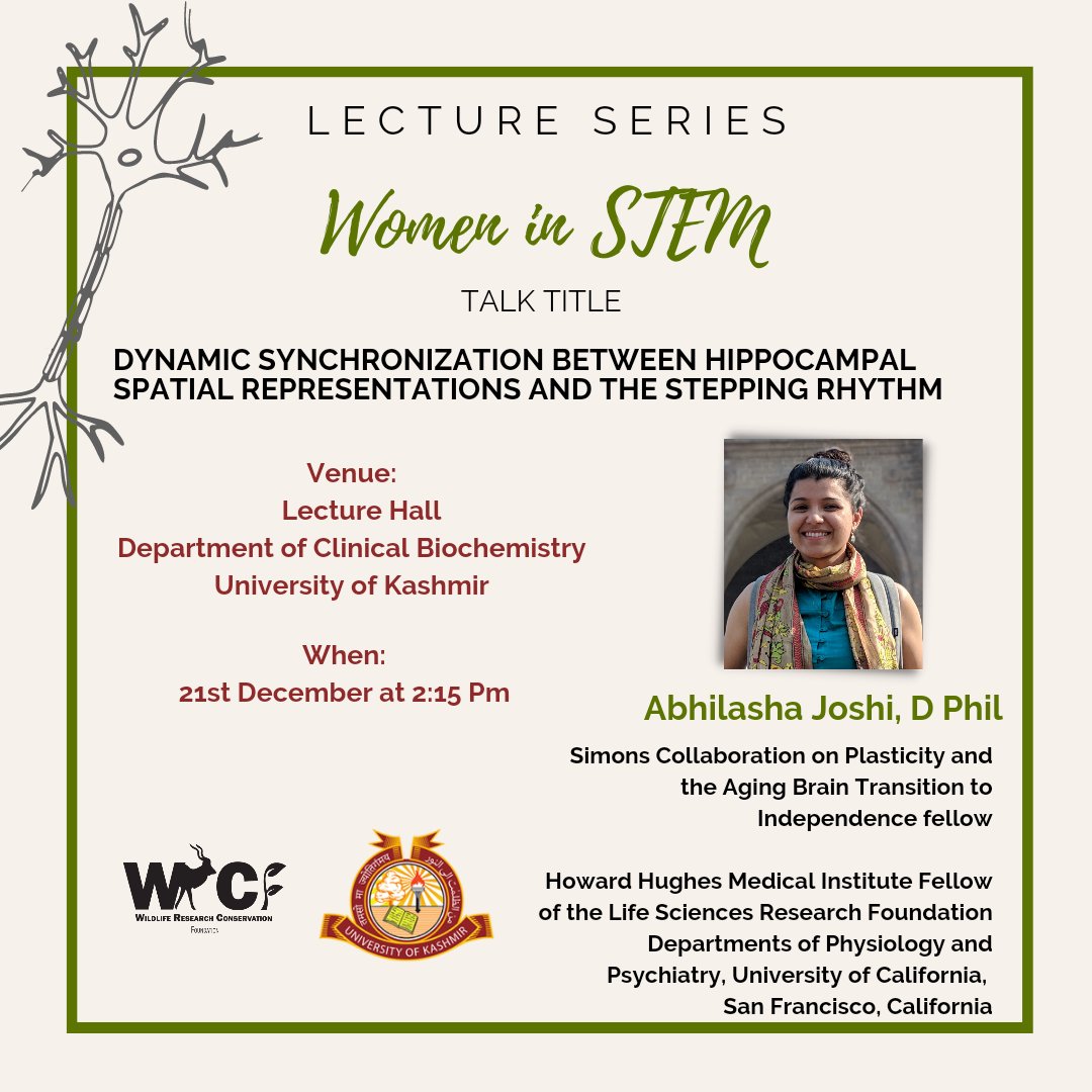 We invite all to the new lecture series 

"Women in STEM" 

Women from diverse fields of Science, Technology, Engineering, and Mathematics will be sharing their research with one and all. 

Come join with us and get inspired by the Power Women! 

Starts 21st December, 2022
