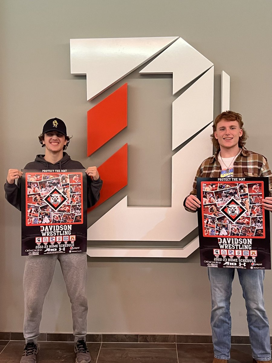 LevineMikey's tweet photo. Had a great time @DavidsonWRES with  the best practice partner Eli Murray. Love the environment, can’t wait to come to another match. Go Wildcats! https://t.co/G8q9DBp0GG