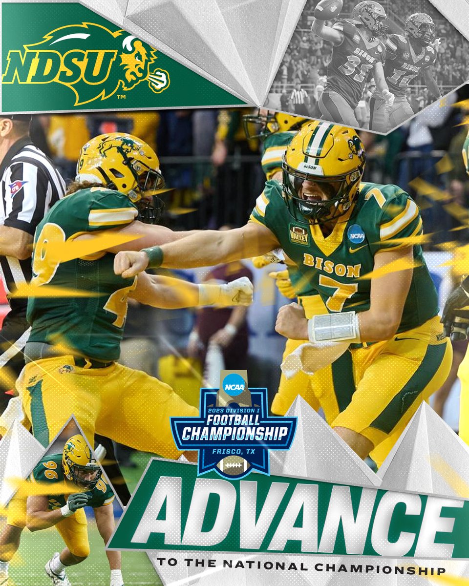 NCAA_FCS's tweet photo. The defending champs are Frisco bound for the 10th time!

#FCSPlayoffs x @NDSUfootball https://t.co/1ml5Lcte8q