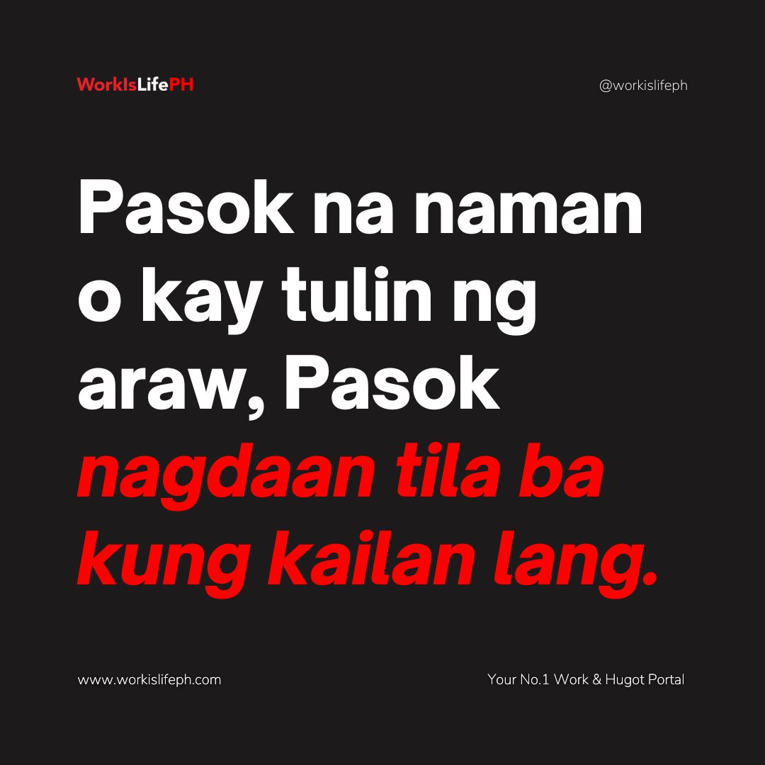 workislifeph's tweet photo. Grabe naman iyong nangaroling sa amin.. Pasok! Pasok! Pasok na naman muli. Mga deadline naghahari!
-----
Find a job or post a job listing at https://t.co/oUWeeGoAiX
#WorkIsLifePH #pasoknanaman #christmas2022 #Pasko2022 https://t.co/F0lynDlkbo