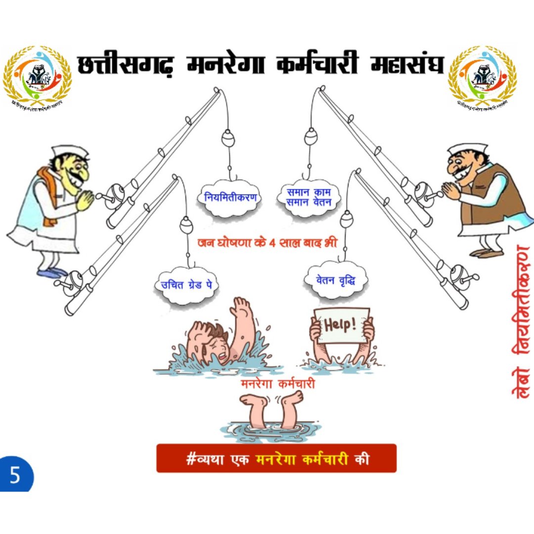 मनरेगा कर्मियो के बिना छत्तीसगढ़ गौरव दिवस की परिकल्पना सम्भव है?
सुराजी गांव
गोधन न्याय
महात्मा गांधी रीपा
मे प्रत्यक्ष रूप से मनरेगा कर्मियो का योगदान
अन्य योजना मे अप्रत्यक्ष रूप से

लेकिन राज्य को गौरवान्वित करवाने वाले मनरेगाकर्मी अपने अधिकार हेतु लड़ने के लिए मजबूर क्यो है?
