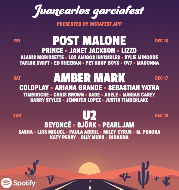 juagarci's tweet photo. #spotifyfestival #spotifyfest by @juagarci https://t.co/PLnpvNC9B6