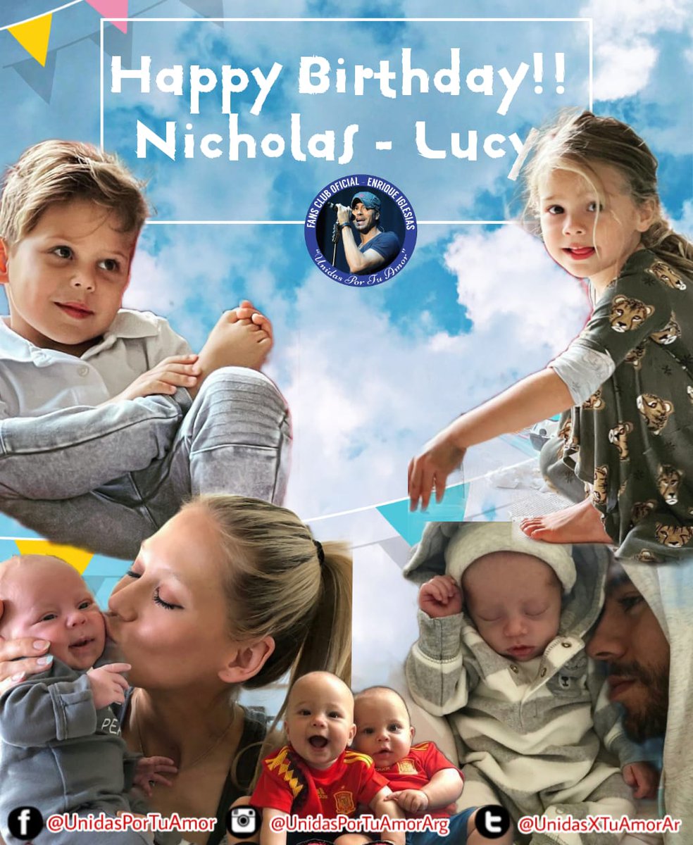 Hoy les deseamos a estos dos 🌞🌞 un muy feliz cumpleaños número 5. Que pasen un día maravilloso y esperamos una 📸 en el feed de sus papis <a href="/enriqueiglesias/">Enrique Iglesias</a> <a href="/annakournikova/">Anna Kournikova</a> 🥳🍡🍭🎂
#felizcumpleaños #Nico #Luci #unidasportuamorarg #enriqueiglesias #annakournikova