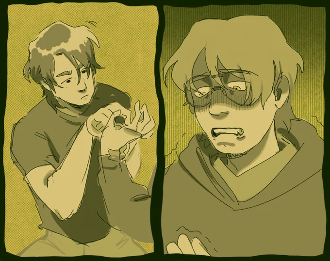 Sum riddlebat art based off a fic 