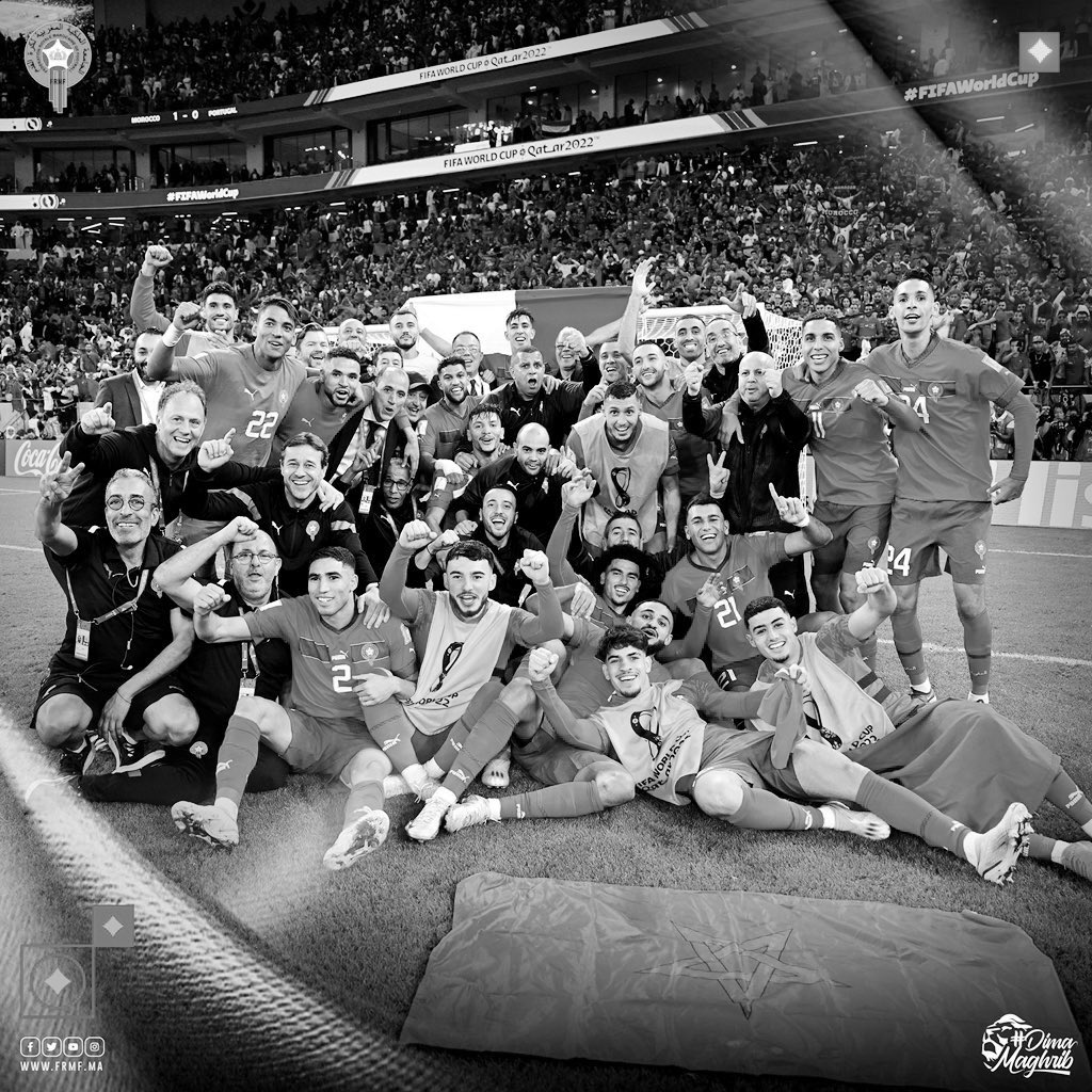 the_nomad_post's tweet photo. Today Morocco play for the third place final. Nothing makes me happier than see them win. More history for Maghribi. Dima Maghrib!
#Morocco 
#FIFAWorldCup  
#QatarWorldCup2022 https://t.co/eXtpN0ENla