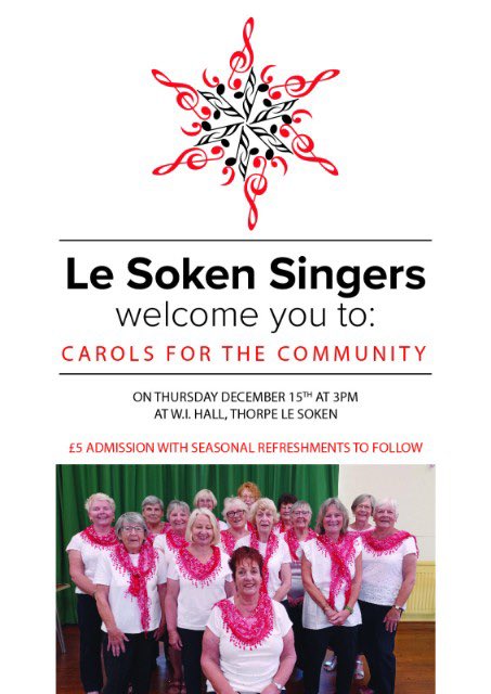 A HUGE thank you to the lovely ladies of ‘Le Soken Singers’ who raised £180 for Lads Need Dads this week at a carol concert, which is funding a trip to Ipswich ski centre today for 12 of our boys to try out Ringo’s,(photos to follow later) 🥶 #communityfundraising #lesokensingers