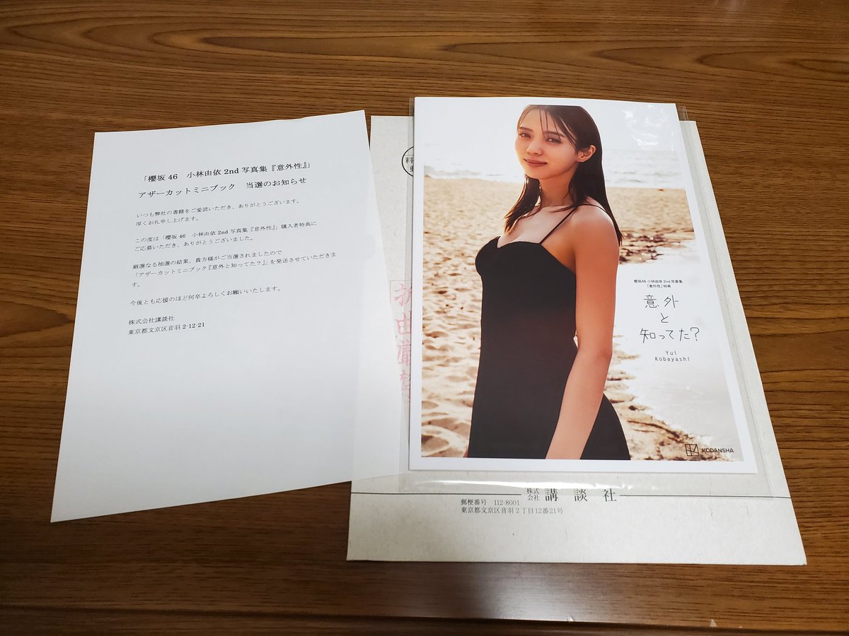 ゆうゆうメ 小林由依 写真集 『意外性』 アザーカット ミニブック 『意外と知ってた？』 おもちゃ・