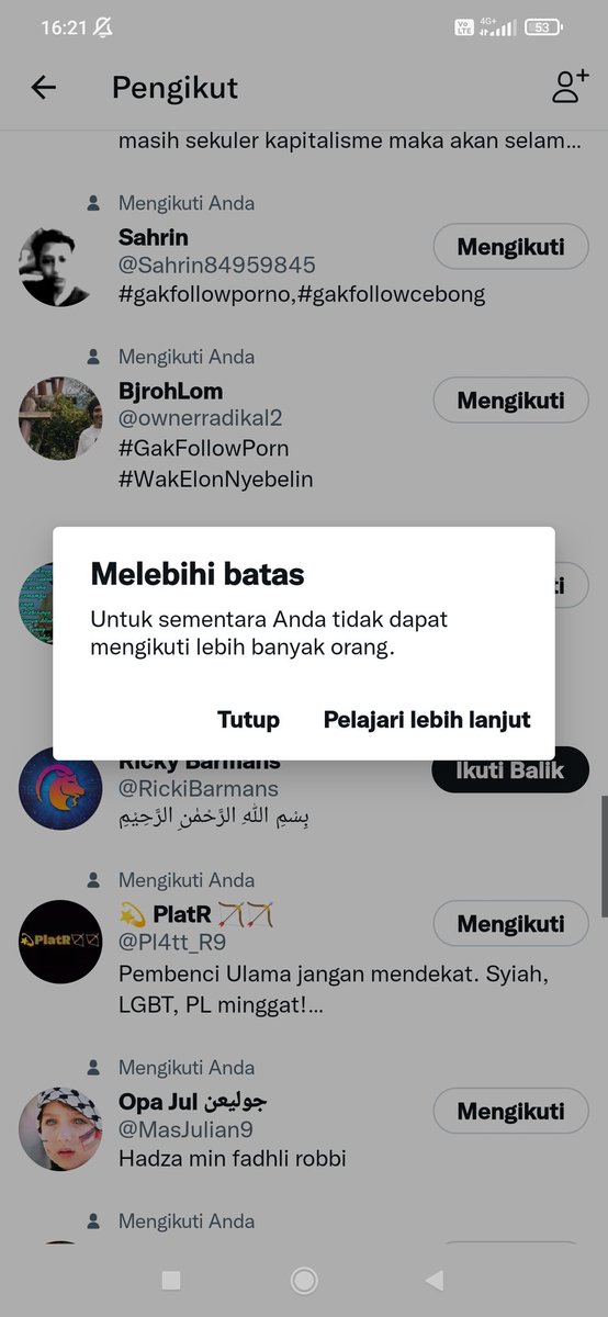 السلام عليكم ورحمة الله وبركاته
بسم الله الرحمن الرحيم

مشاءالله
Masih begini aje nih, masih lom dikasih kesempatan FB sohib sohib 🤦‍♂️
Sabar ye manteman ane yg budiman 🙏
Pasti nanti ane FB ye🙏 ☺

💖🌹💖اللهم صل على سيدنا محمد وعلى ال سيدنا محمد💖🌹💖