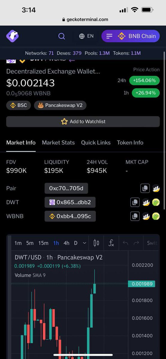 Dexwallets's tweet photo. New ATH. 🔥

we just say one think. we are planing to do something big. 

If you Hold you will be rich. https://t.co/CSGkeg3Myf