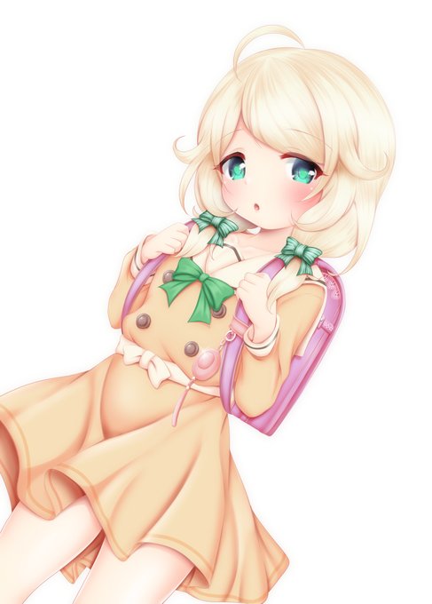 新刊の表紙の遊佐こずえ(背景なし版)です。
#遊佐こずえ 