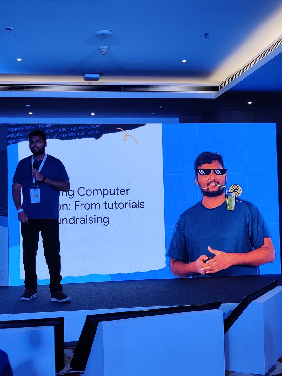 mjrulesamrat's tweet photo. Anubhav Singh. Breaking down computer vision problem with great story telling. #DevFestAhm https://t.co/lV5Gqt6tZL