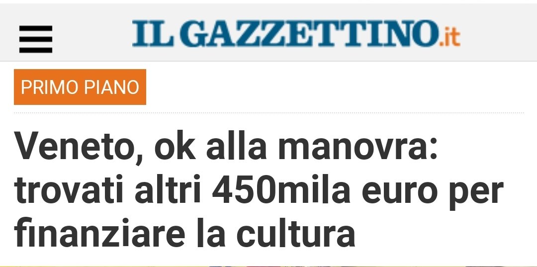Buone notizie da <a href="/RegioneVeneto/">Regione del Veneto</a> (con un aiuto da parte di <a href="/ElenaOstanel/">Elena Ostanel</a> ).