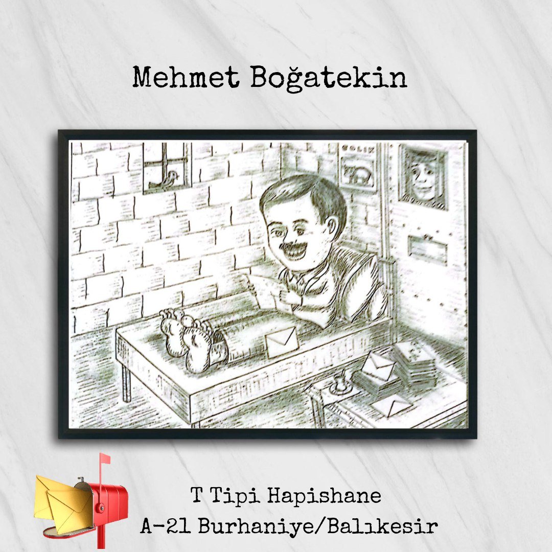 gorusecegiz's tweet photo. Kürtçe karikatür ve mizah dergisi Golik çizerlerinden Mehmet Boğatekin'in dört duvar arasında tutsakların mektuplar ile kurdukları ilişkiyi anlatan karikatürünü yeni yıl yaklaşırken paylaşmak istedik. 

Tecrite karşı tutsakların en büyük dostudur mektuplar... https://t.co/RQnLJR1pXh