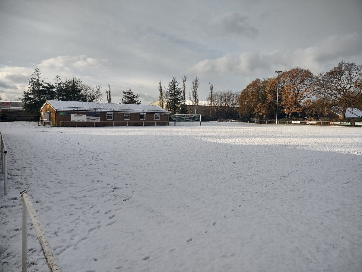 hailshamtownfc's tweet photo. Today's game against @SelseyFootballC is very much OFF. 

Many thanks to Jamie and Ben for the early inspection

#NonLeague #Sussex @Hailsham_FM 💛💚 https://t.co/3kwfSoLbM0