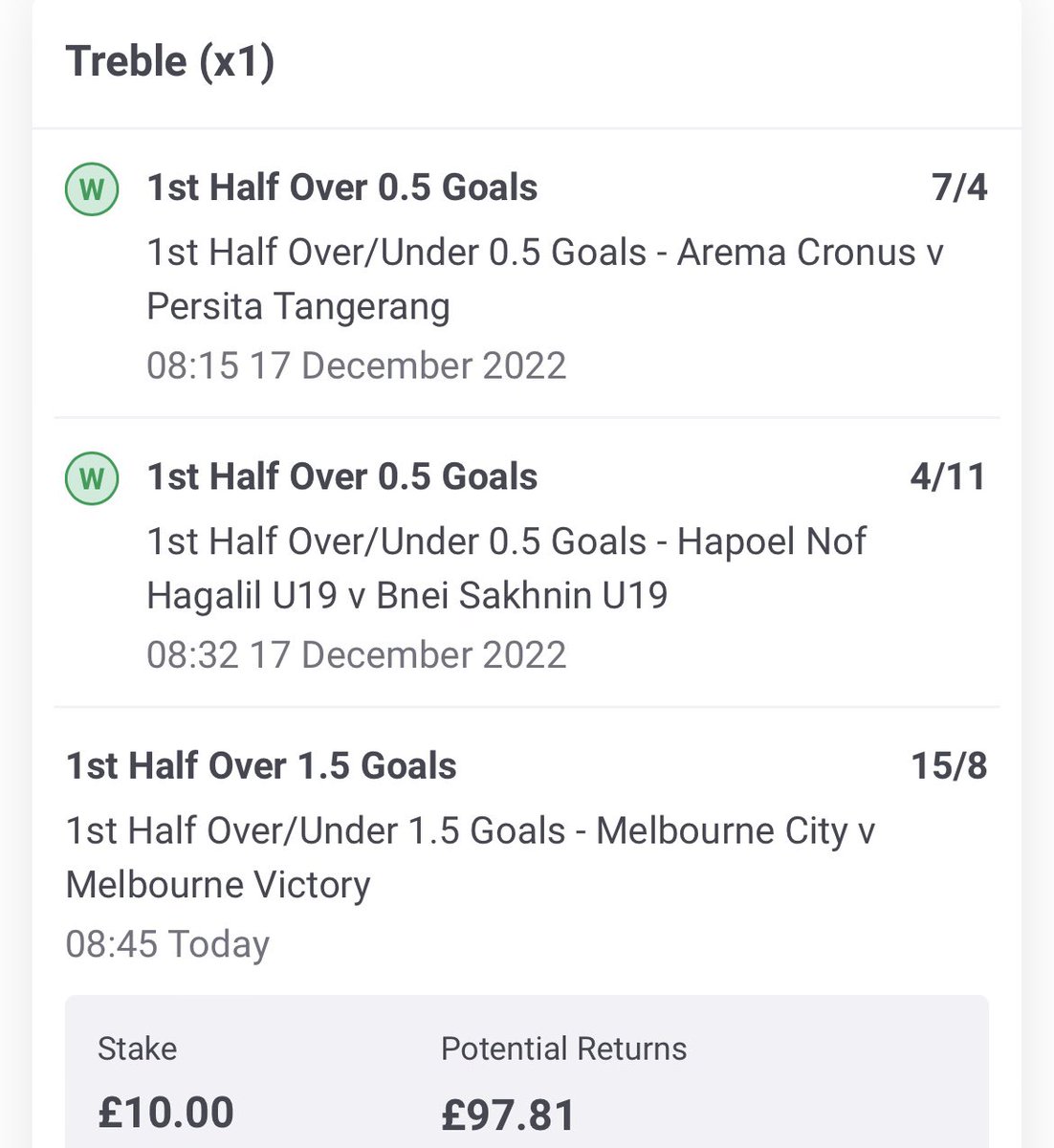 JamesWaller86's tweet photo. @atulrawat74 @dragojaga @Elise43881736 @MelburneVictory @MelbourneCity @aleaguemen Get them back on then ffs just need one more goal for my treble 😂🤣😂 https://t.co/DN3tDhZu9Z