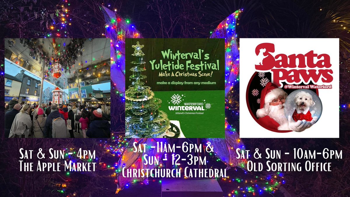 Your last chance to catch some Winterval highlights this year ✨

Winterval will run Monday-Friday next week, but this weekend is your last chance to catch some of these festival favourites.

See winterval.ie for more 🎄 #Winterval