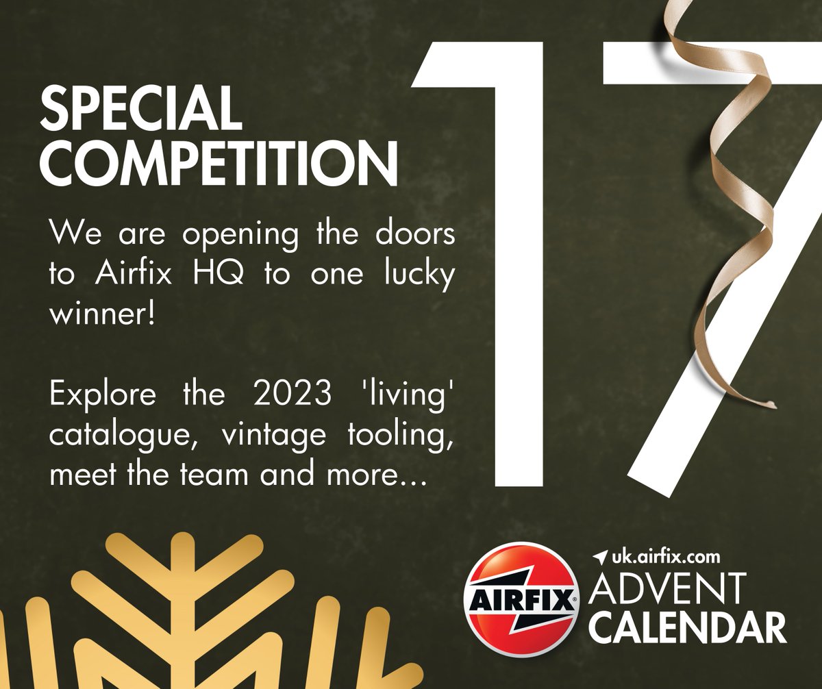 Airfix's tweet photo. Behind today’s door, we offer free entry to two people to be hosted at Airfix HQ, Margate! Explore the living catalogue, vintage tooling rack, Hornby Hobbies Museum, meet the team and more... 

To enter:

1. Retweet this post
2. Enter online: https://t.co/IwhNSDYkWY

#Airfix https://t.co/SvAPAWxZLF