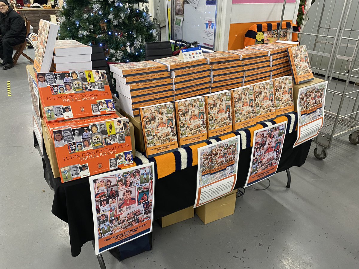We are here in the Luton Indoor market all day, pop in and pick up a copy of the book in time for Christmas.

A couple of player signings throughout the day with former <a href="/LutonTown/">Luton Town FC</a> player and coach Wayne Turner confirmed from 1pm <a href="/HattersHeritage/">Hatters' Heritage</a> <a href="/CurtisSport/">Curtis Sport</a> <a href="/lutontownST/">Luton Town ST</a>