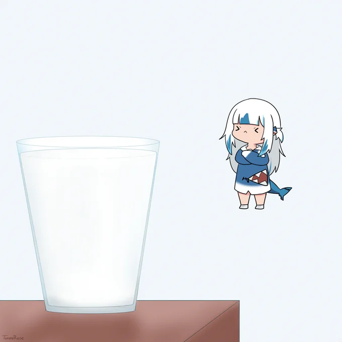 SHark refuses to drink her milkUnless... #gawrt 
