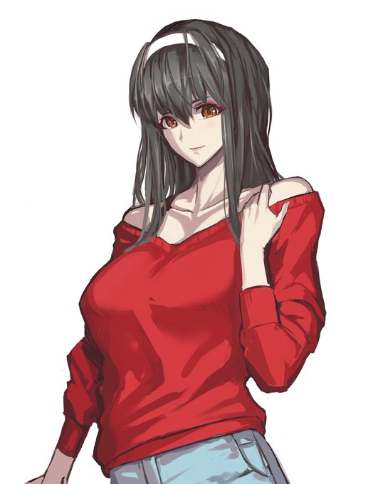 細いお姉さん描きました 