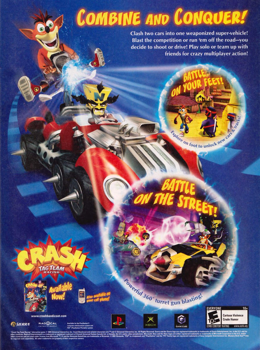 The Nick Mag Project on Twitter "Advert Crash Tag Team Racing Combine