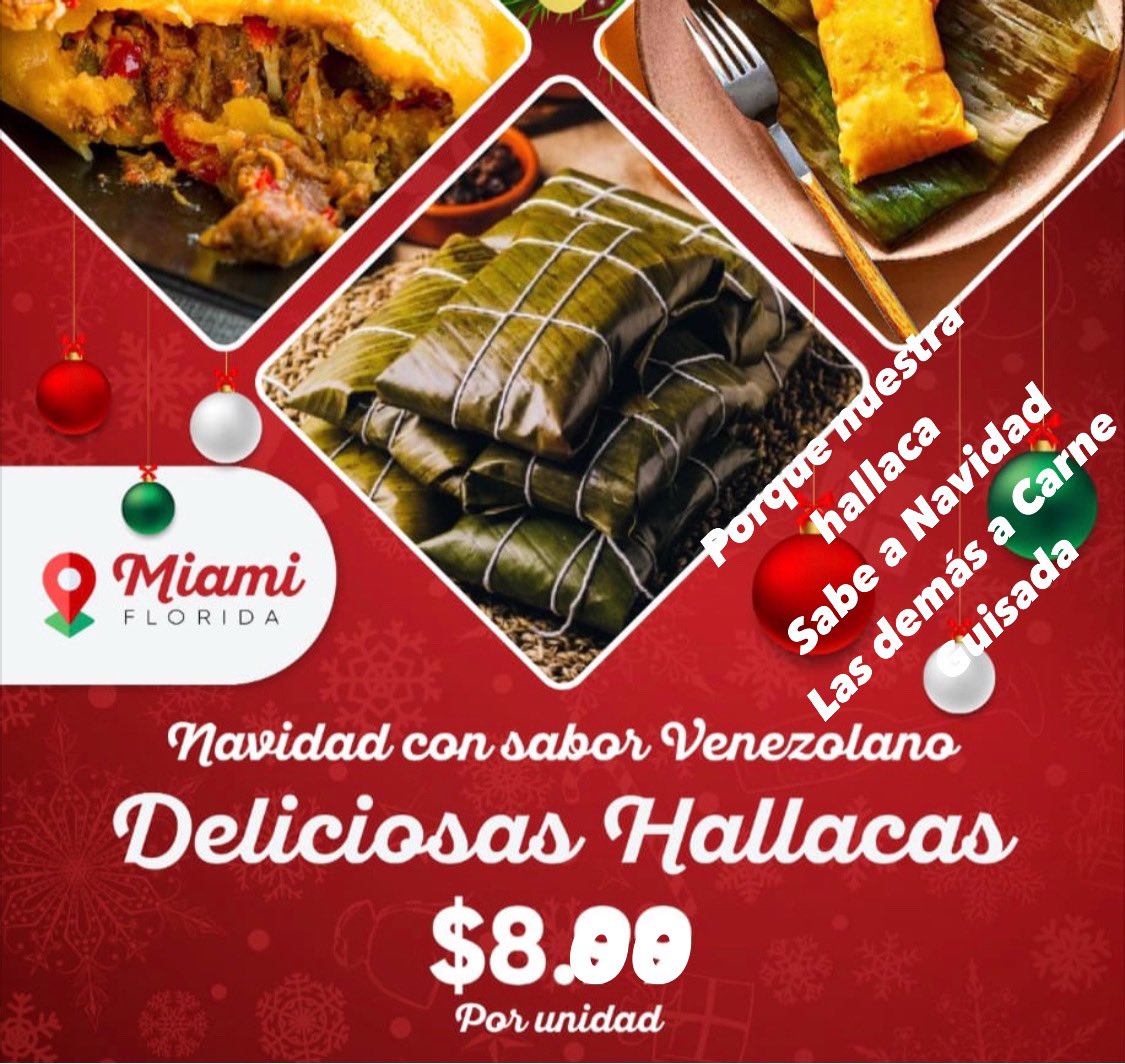 Notinext's tweet photo. Disfrute el sabor de las mejores hallacas ,           Para pedidos 305-409-4200 https://t.co/bWicpgQM1p