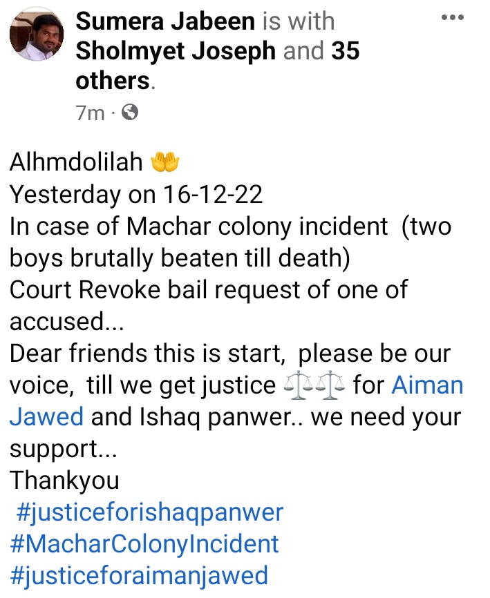 SumeraJabeen13's tweet photo. Ishaq panwer k choty choty bachy... 
Aiman jawed  k borhy maa baap
Pur-umeed ankho k sath apki support k muntazir hn... Unki umeeden totny na dijeyga... 🙏🙏
#JusticeForAimanJawed
#JusticeForIshaqPanwer
#MacharColonyIncident @UN @Shafiq_awan1982 @UNHumanRights @NewsTime786 https://t.co/dDF5pOLiB2