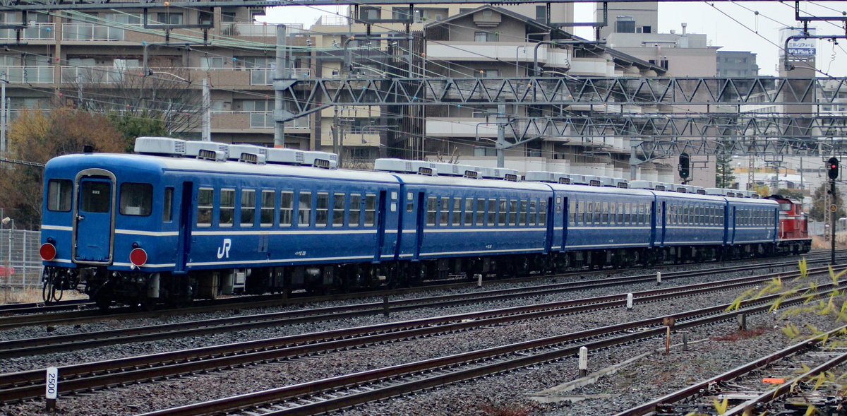 Ohashi_3311's tweet photo. 2022.12.17
DD51 1109＋12系×5B（往路）
9ヶ月ぶりの米原訓練撮影。雨が降ってたのが残念だったけど何とか撮影。紐構図は避けられない…
#米原訓練
#DD51
#12系
#国鉄型 https://t.co/N0S4UZy0Ml