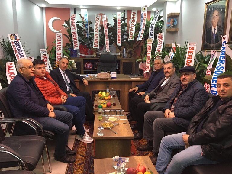mhpelli's tweet photo. Milliyetçi Hareket Partisi İl Başkanımız Adnan Doğu ve Yönetim Kurulumuza hayırlı olsun ziyaretlerinde bulunan MHP Kozaklı İlçe Başkanımız Orhan Demirci ve MHP Geçmiş Dönem Kozaklı Belediye Başkanımız Celalettin Güven’e nazik ziyaretleri için teşekkür ederiz. https://t.co/b1w6STZj9I