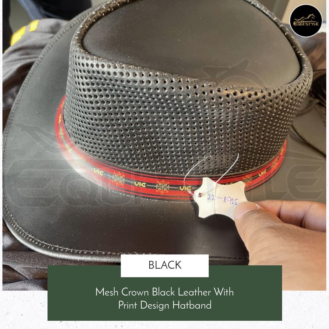 Equistl's tweet photo. Mesh Crown Black Leather Cowboy Hat With Custom Printed Hatband ๐ค
Email: sales@equistl.com
#leatherhat #genuineleatherhat #cowhideleather #sunsafe #cowboyhat #outdoorhats #lovehats #hatmanufacturer #hatsupplier #australianhats #countryhats #australianstyle #stylishsummer https://t.co/QaaGxNEbvb