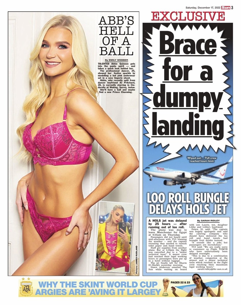 Page 3 - Saturday 17th December 2022 #Ellie @AbbieQuinnen #page3 #dailystar #thesun #newspaper