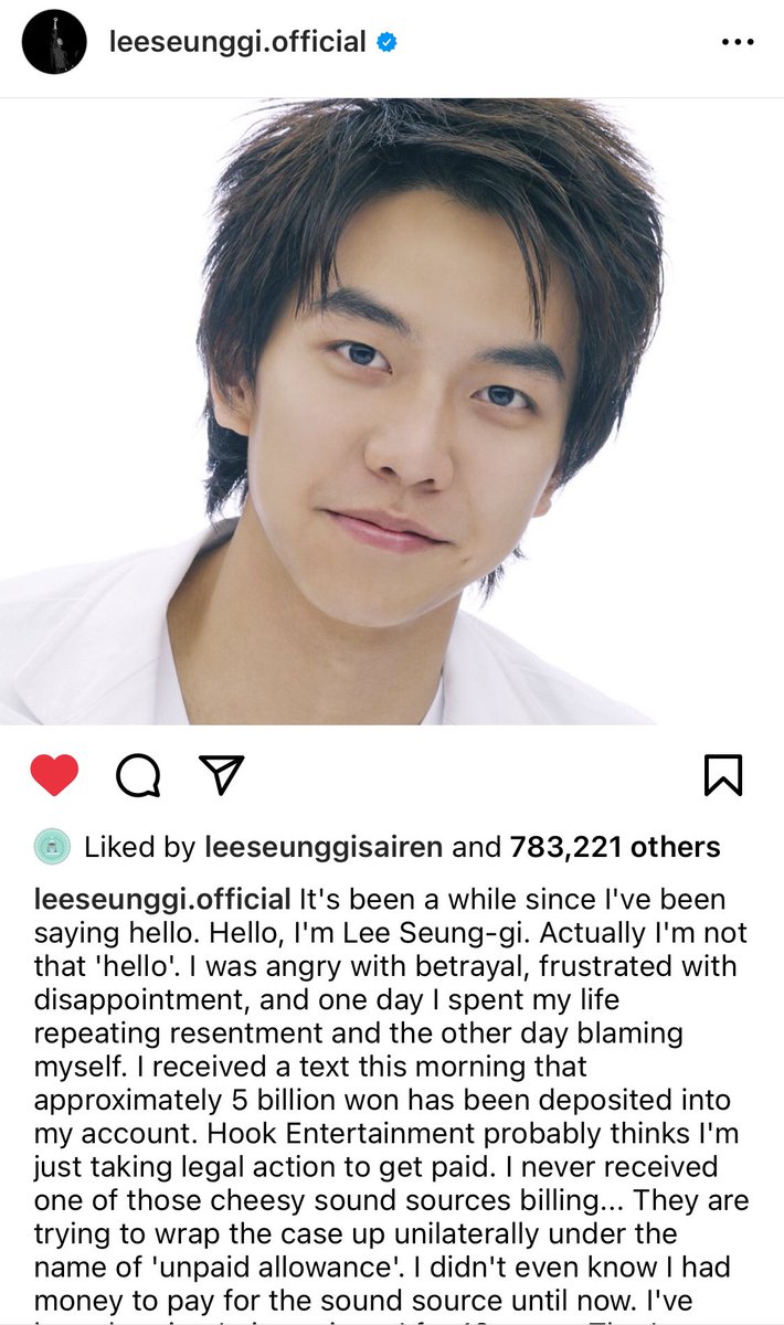 For those 18 yrs of smile n laughter despite the circumstances, respect.
For speaking up after, hats off. 
For taking the high road when they go low, 🙇🏻‍♀️🙇🏻‍♀️🙇🏻‍♀️
You live up to your name, Lee Seung Gi. Shine brighter  🌟🌟🌟❤️❤️❤️

#LeeSeungGi #이승기