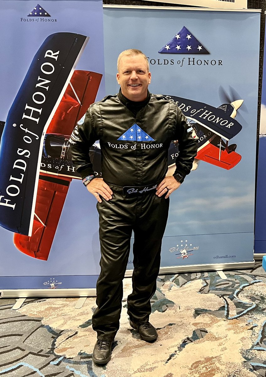 edbiplane's tweet image. ICAS convention successful!  Thank you for everyone that stopped by to say hi and talk about the @FoldsofHonor Biplane.  I am humbled and honored.  Join the squadron @FoldsofHonor and help provide a life changing education.  See you soon!  Freedom isn’t free.
