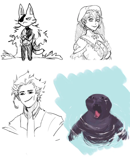 No new art today🤕 take this old doodle sheet as a compromise 