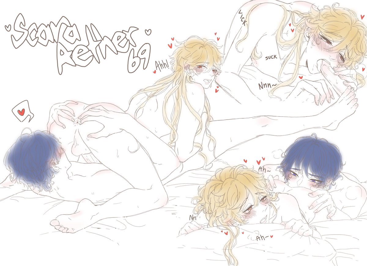 BabyBoiAe's tweet photo. Okay, smut finished hehe~♡
I love Scara's face as he enjoys Ae's ass, so much.
#nsfwart #scarather #aether18 #scara18 #Genshinfanart https://t.co/STgokLabsh