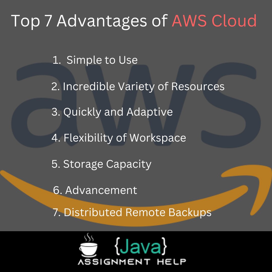 assignment_java's tweet image. AWS is one of the most powerful cloud servers in the world. It offers lots of features to the users. Let’s have a close look at the top 7 advantages of AWS.
javaassignmenthelp.com/blog/advantage…
#aws #cloud #cloudcomputing #technology #amazonwebservices  #awscloud #awstraining