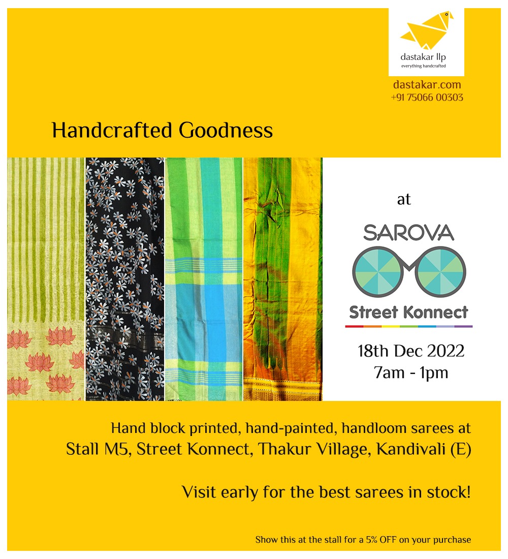 dastakarllp's tweet photo. We look forward to seeing you!!
We are getting the best of of our Handpainted / Handblockprinted handloom sarees.
#DastakarLLP
#Handloom #Handcrafted #Handmade #Handpainted #HandBlockPrinted
#Dulari #LaaliLaaboni
#Cottons #Silks #Linens #Sarees
@prasadpanicker @varshapanicker https://t.co/vsUAXDS5d4