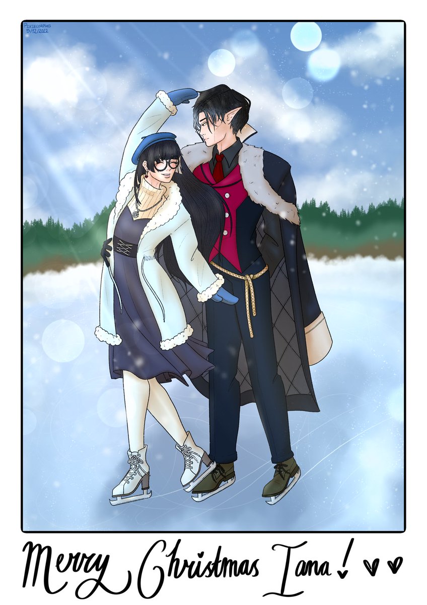 pixiecorpses's tweet photo. Got @ianabanana22 for the #ObeyMeASS and I think it turned out pretty well 🥹👉👈 merry Christmas iana my beloved!!! 🫶🫶🫶 https://t.co/nS73Z2ez3c