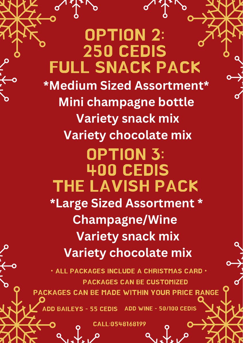 cadeauboxes's tweet photo. Preorder a Christmas package today!😍🎁🎀 Dm or WhatsApp 0548168199 to order 

Please take a second to retweet my customers are on your TL 🥹🙏🏽🫶🏾 https://t.co/87UJNEbdrX