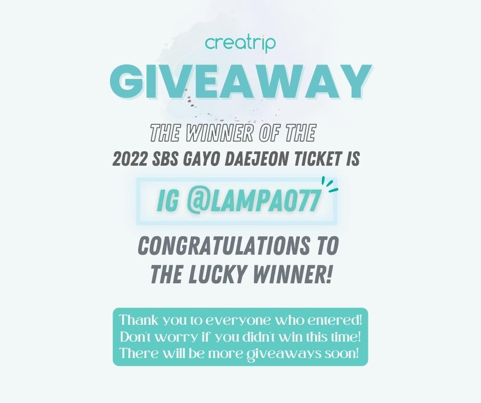 creatrip's tweet photo. 🏆CREATRIP GIVEAWAY WINNERS🏆
Congratulations to the winners and thank you to all the participated! There will be more giveaways to come, so stay tuned~
Winners, please check your Instagram DM's to collect your prize!
#creatrip #creatripgiveaway #gayodaejeon https://t.co/heiIBmm3PE