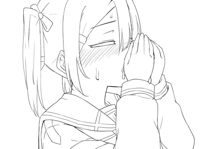 湧き水を飲む夏凛ちゃん 