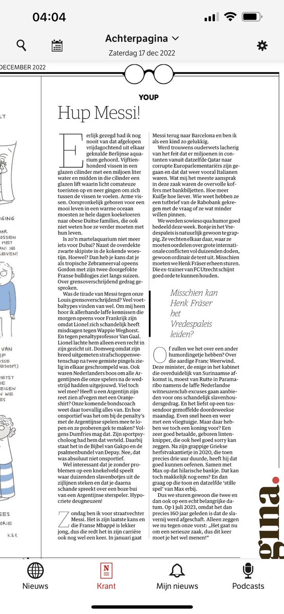 youpvanthek's tweet photo. .@nrc Hup Messizaterdag https://t.co/hj39QUnHl4