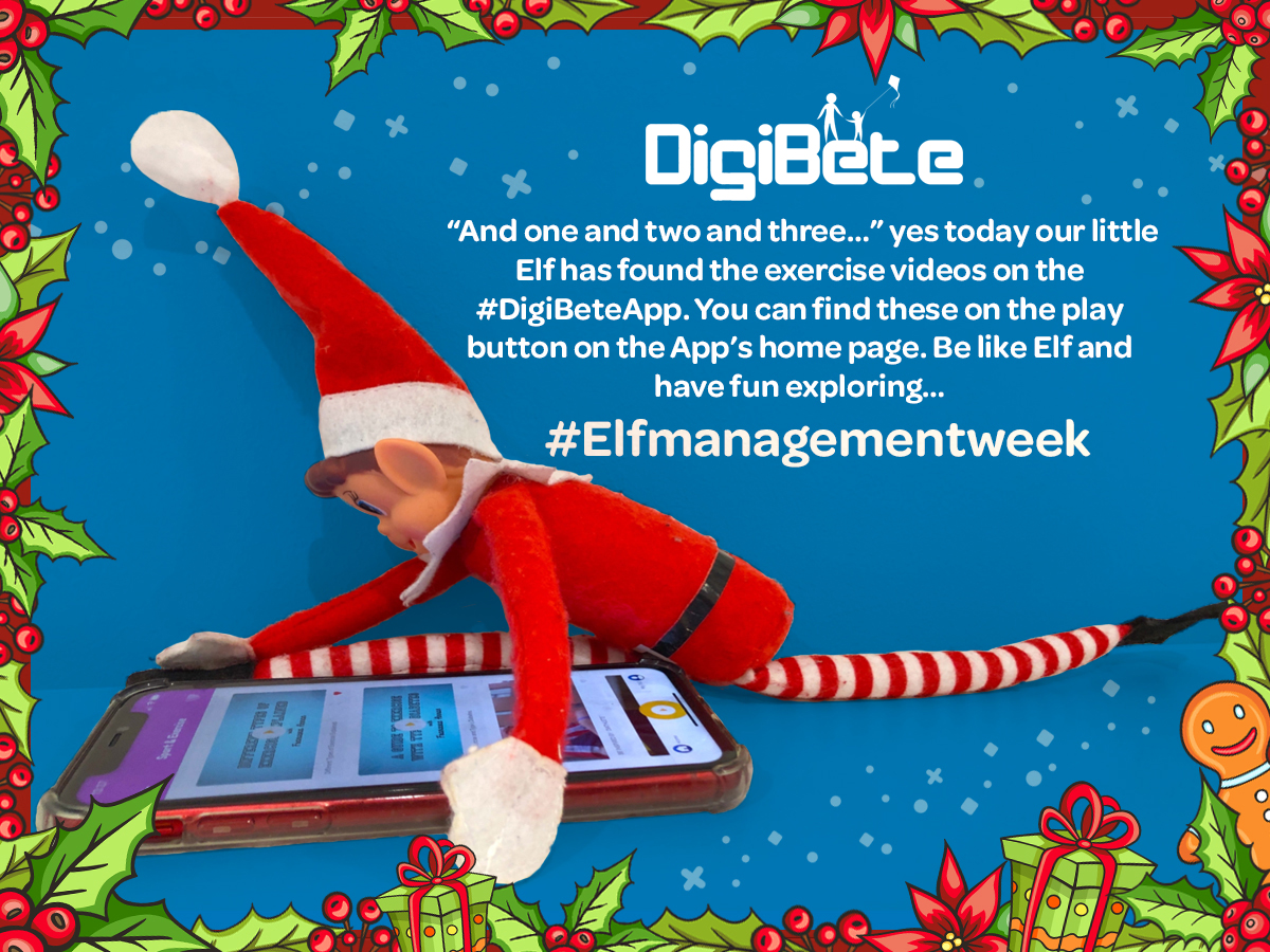 DigiBeteUK's tweet photo. Have you seen what our #Elf is up to today? They seem to have found the exercise videos on the #DigiBeteApp! Take a look🤸♂️👇 

https://t.co/iVjEk4OdHk
  
#DigiBete #ElfmanagementWeek #DiabetesAwareness #T1D #Type1diabetes https://t.co/YzAImGb5v3