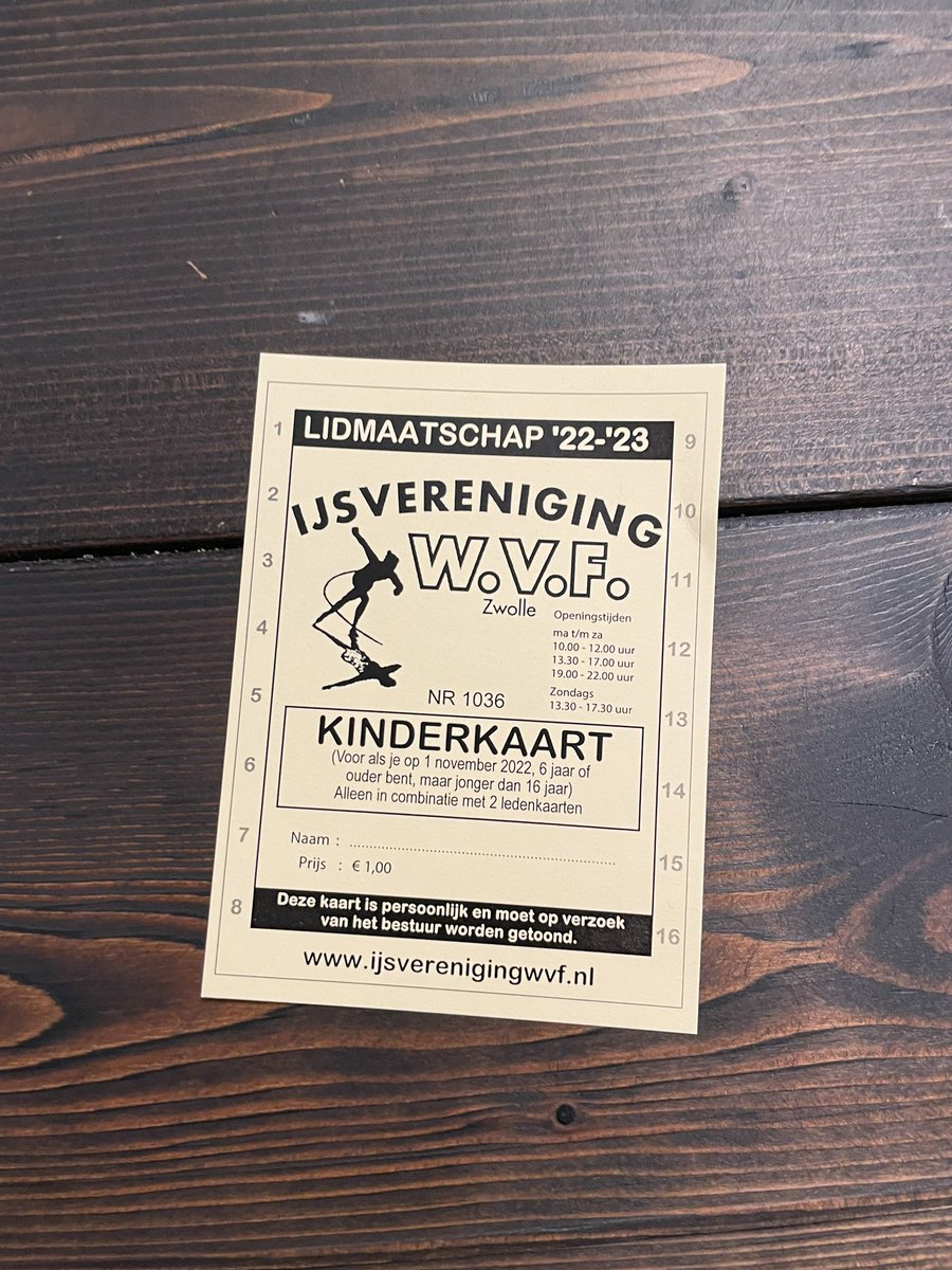 Aangezien de ijsaangroei afgelopen nacht niet voldoende is geweest, gaan we vooralsnog vandaag alleen open voor kinderen tot 16 jaar met een geldige ledenkaart