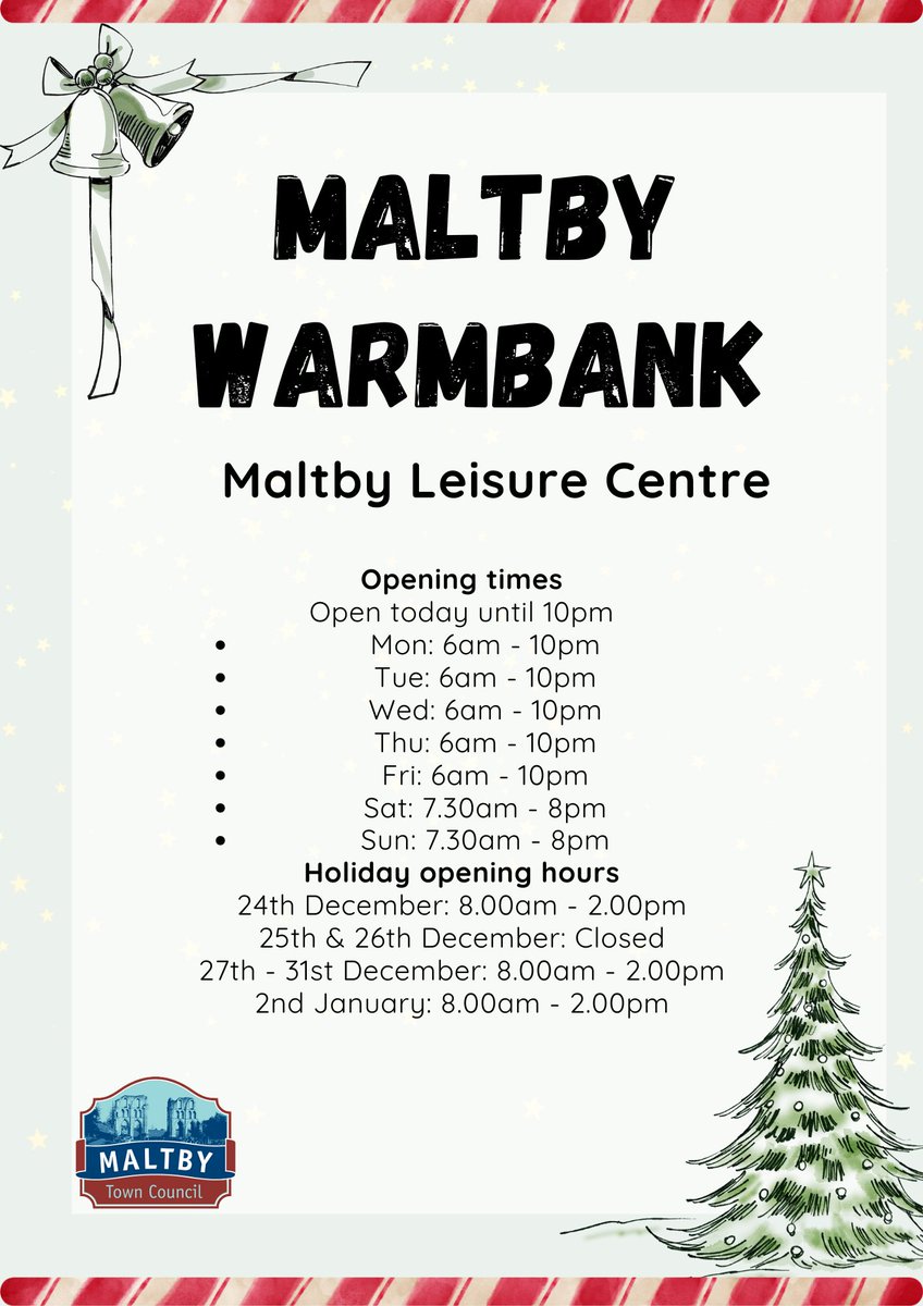 Working in Partnership locally we have launched a warm bank. Showers,changing facilities  and warm drinks available. We are working  on putting activities on in the New Year so it goes far beyond a warm bank and would be beneficial to people's mental health. All free of charge