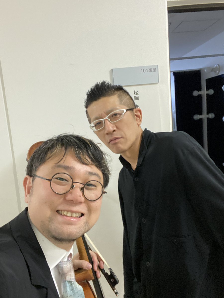 keitacello's tweet photo. 神奈フィルゲストで海老名公演石田さんソロの回！！
石田さんとはきちんとご一緒したのは初めてでしたが、ヴァイオリン素敵でチャーミングでしかもかっこよくて大人な方でした☆ 
これ男���も惚れてまうやろ😍

小さい編成でしたが編曲も素晴らしく楽しい本番でした😙 https://t.co/7Sql0nb91N